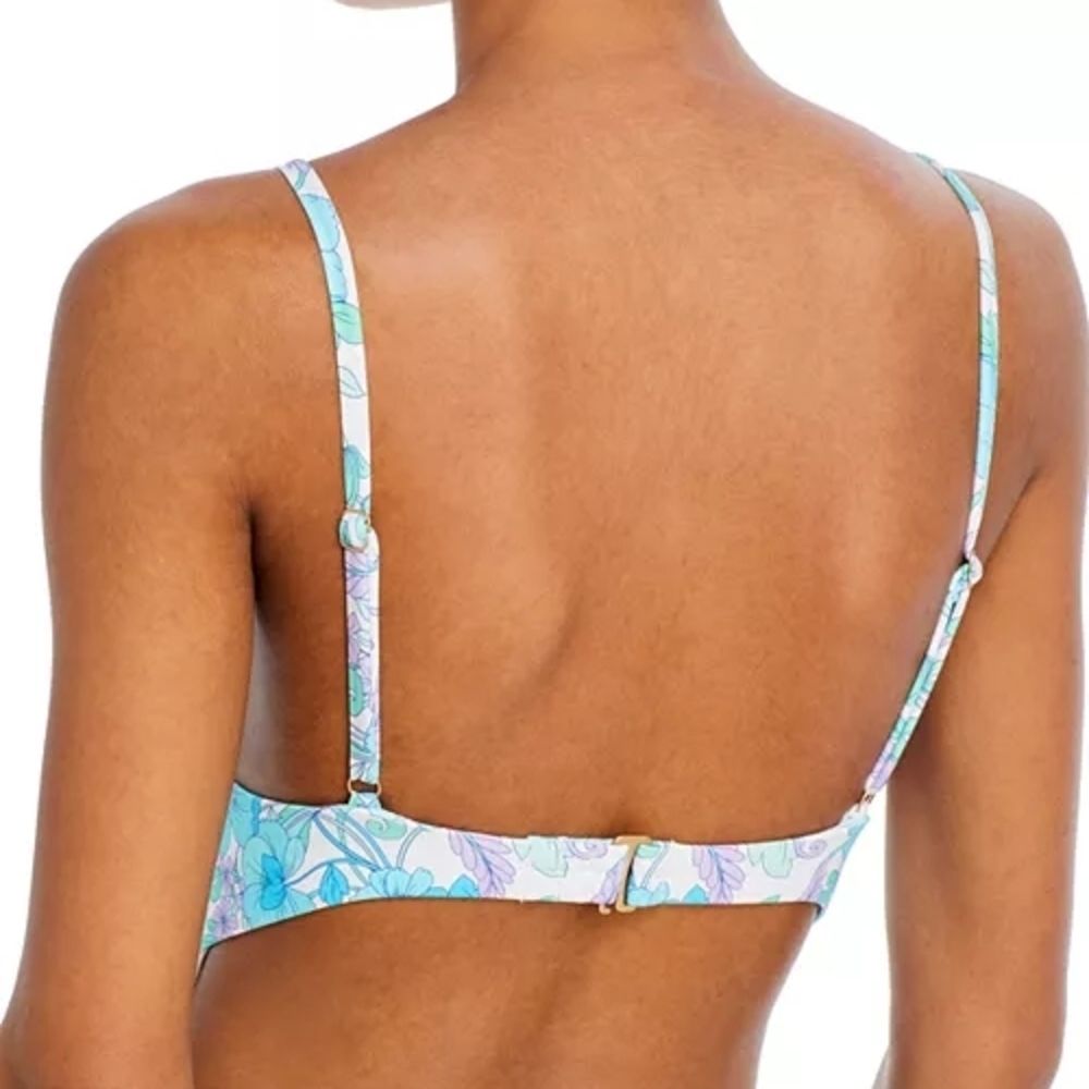 AQUA Smocked Underwire One Piece Swimsuit - Picture 5 of 6